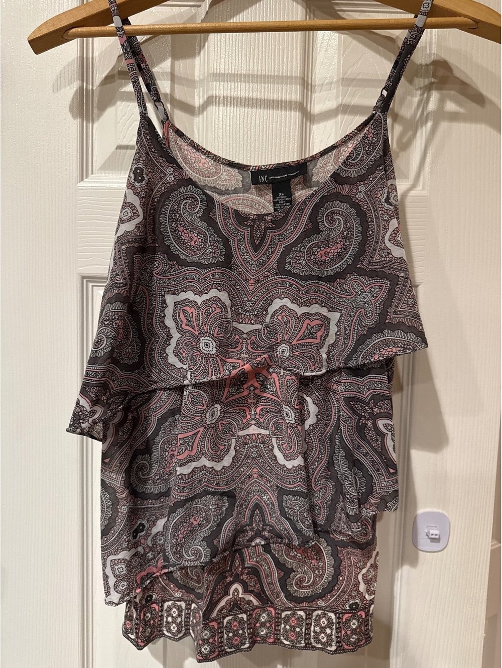 INC International Concepts XL Paisley Print Sleeveless Tank Top